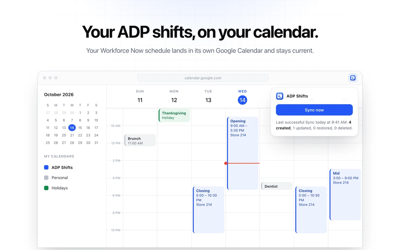 ADP Shifts